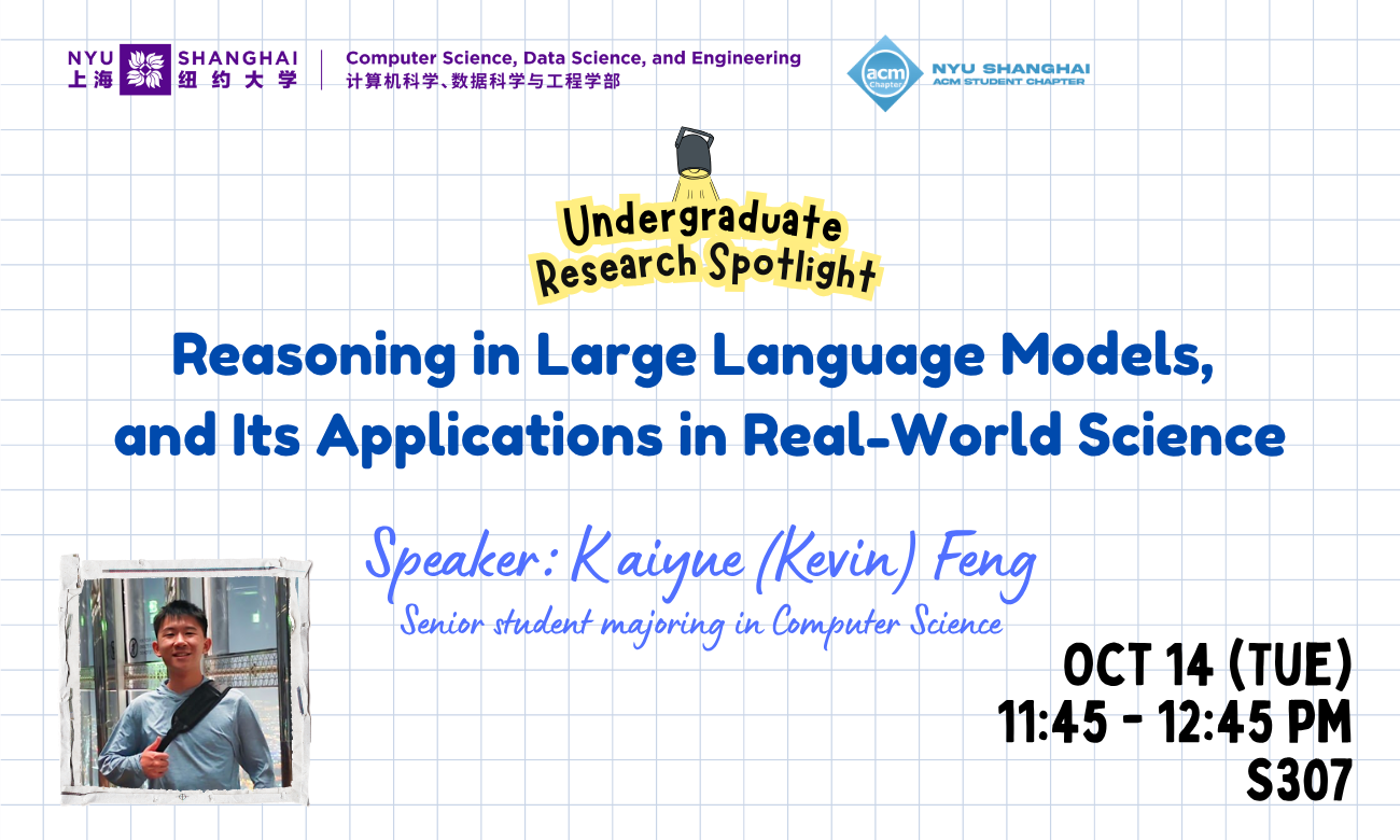 Undergraduate Research Spotlight: Reasoning in Large Language Models,  and Its Applications in Real-World Science